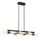 Designers Fountain Miles 6 Light Industrial Vintage Bronze Linear Chandelier For Dining Rooms 91086-VB - alternate 1